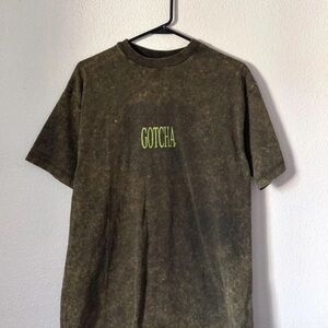 Gotcha Olive Short Sleeve Graphic Tee Vintage USA made